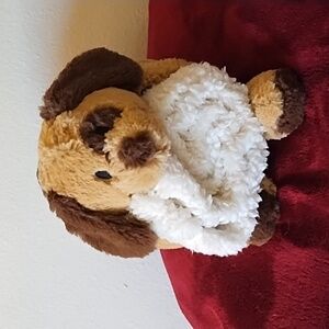 Little Miracles Snuggle Me Sherpa Dog Baby Blanket and Plush Pillow Set